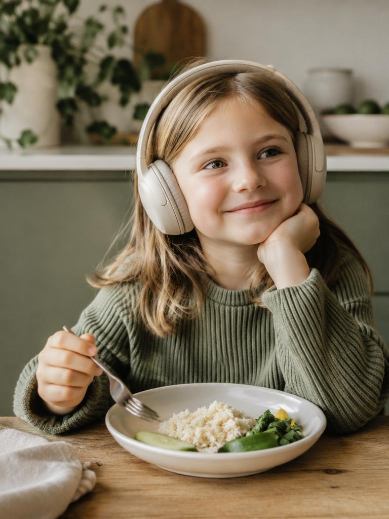 Happy child at mealtime